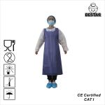 PVC Biodegradable Plastic Aprons Purple Disposable Art Aprons for sale