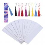 Custom Print Pu Leather Bookmark For Books Tassel Blank Sublimation Bookmarks for sale
