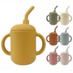 Microwave Disinfecting Food Grade Silicone Baby Sippy Cup BPA Free for sale