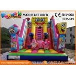 Amusement Park Giant Inflatable Water Slide For Adult / Pvc Spongebob Slide for sale