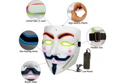 China Halloween White LED Face Mask V For Vendetta Mask Anonymous Guy supplier