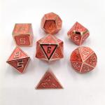 Flash Powder Metal Multi Face Role Playing Dice Set Blue Character for sale