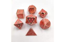 China Flash Powder Metal Multi Face Role Playing Dice Set Blue Character supplier