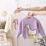 Unisex 1M Children'S Sports Shirts White Long Sleeve Pullover Cartoon Duck for sale