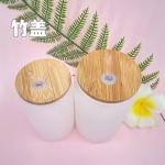 12oz 16oz 25oz Juice Glass Cup With Straw And Bamboo Lid