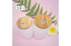 China 12oz 16oz 25oz Juice Glass Cup With Straw And Bamboo Lid supplier
