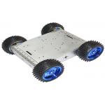 4WD Four Wheel Arduino Smart Car Robot Black Aluminum Alloy Cross - Country Line