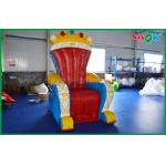 Blue And Red PVC Custom Advertising Inflatables Throne / Sofa For Prop for sale