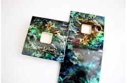China Holographic Paper Eyeshadow Packaging DIAM 27MM With Elastic Band Closure supplier