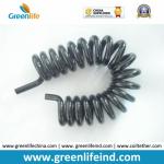 7MM Cord Diametre Solid Black Customized Semi Finished Flexible Coiled Cable for sale