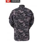 Anti UV Army Camouflage Clothes With Zigzag Stitched Mandarin Collar