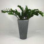 Smooth Surface Fiber Clay Planter For Flower / Green Plant Growing Needs