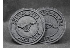 China Thickness 2.5mm Lycra Fabric Embossed Patches Silk Screen Printing supplier