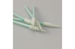 China Dust Free PP Stick Cleanroom Foam Swab Spiral Pointed Head supplier