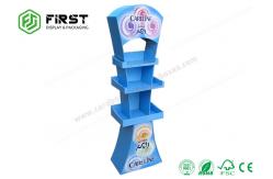 China OEM Paper Shelf Stand Recyclable Cardboard Floor Display Shelf Rack Customized Printing supplier