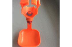 China Orange PP Quail Nipple Drinker 22x22mm Broiler Drinking Nipple supplier