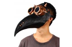 China Black Unique Horror Face Shield , Birdman Head Mask Steampunk With Goggles supplier