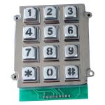 Die casting vandal proof industrial backlight dot matrix USB 12 key keypad