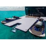 Durable Inflatable Yacht Slides Mega Dock , Jet - Ski Drive - On Blow Up Swim Platform for sale