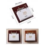 365 Inner Sheets Wooden Desktop Calendar , Custom Daily Desk Calendar 2 Rings Binding