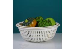 China Double PP Plastic Washing Basket For Washing Fruit And Vegetables supplier
