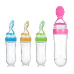 Baby Silicone Squeeze Spoon 90ml Children'S Food Complementary Bottle for sale