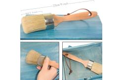 China Natural Bristles Chalk And Wax Paint Brush 2 In 1 Round Painting Tool supplier