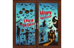 China Customization Halloween Party Sticker Witch Pumpkin Electrostatic Window Stickers supplier
