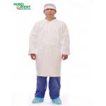 Tyvek Lab Coat Non Woven Disposable Lab Coat Hospital Nursing Disposable Gown for sale