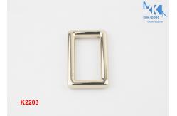 China OEM Or ODM Handbag Rings Hardware , Light Gold Rectangular Metal Rings supplier