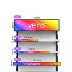 VETO 23.1 Inch Ultra Wide Stretched Bar Lcd Display Indoor Advertising Media Player Digital Shelf Edge Screen for sale