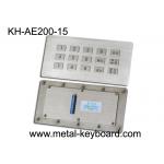 Vandal proof kiosk Industrial Metal Keyboard , 15 Keys Stainless Steel Panel industrial keypad for sale