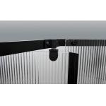 6mm Narrow Reeded Glass With Alum Frame For Modern And Stylish Bathroom