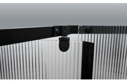 China 6mm Narrow Reeded Glass With Alum Frame For Modern And Stylish Bathroom supplier