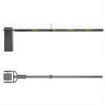 Heavy Duty Outdoor Parking Boom Barrier Gate 7m 8m 9m 10m 11m 12m Ultra Long Extend With Servo Motor for sale