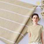 Skin Friendly Plain Jersey 175gsm Striped Knit Cotton Fabric For T Shirt for sale