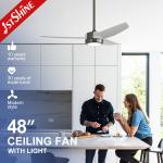 6 Speeds Choice ABS Ventilador Techo with Remote Control and 3 Color LED Light Source for sale
