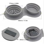 M Double Collapsible Dog Bowls Portable Expandable With Non Spill Mat for sale