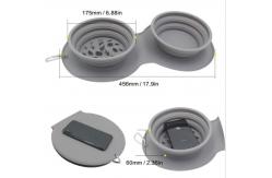 China M Double Collapsible Dog Bowls Portable Expandable With Non Spill Mat supplier