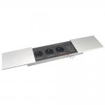 factory wholesale sliver slide tabletop socket 16A Silver Sliding Desktop Power Outlet In Meeting Head Desk for sale