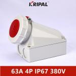 High Performing Industrial Wall Mounted Socket Outlet IP67 63A 6H for sale