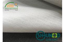 China Bleach White / Black Woven Fusing Interfacing With Powder Dot PA Coating supplier