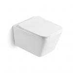 New Arrival Rimless Ceramic Wall Hung Toilet Black Toilet With Hidden Water Tank Toilet Seat for sale
