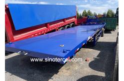 China Tri Axles Flat Bed Semi Trailer Blue 40ft Flatbed Semi Trailer supplier