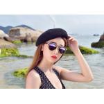 Printing Technic Winter Custom Personalized Hats , Women White Black Wool Beret Hat