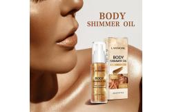 China Organic Body Shimmer Oil Highlighter Makeup Glitter Body Glow Liquid Highlighter Cream supplier
