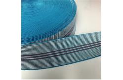 China 50mm Blue Sofa Elastic Webbing PE Chinese Rubber Yarn Material supplier
