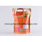 Biodegradable 3 Liter Double Bottom Stand Up Spout Pouch With Spigot