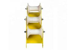 China Electrical Power Three Wheel Cable Roller Guide Roller With Nylon Wheel supplier