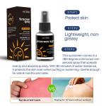 Private Label SPF 50 Sunscreen Spray Body And Face Sunblock Moisturizing